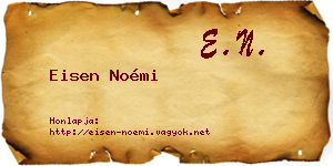 Eisen Noémi névjegykártya